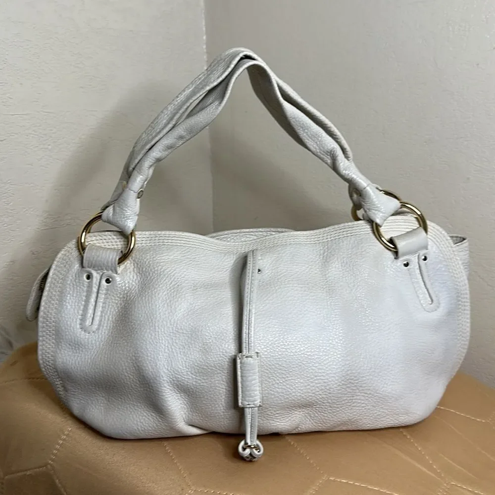 💯 Authentic Celine White Leather Bittersweet Hobo🍀